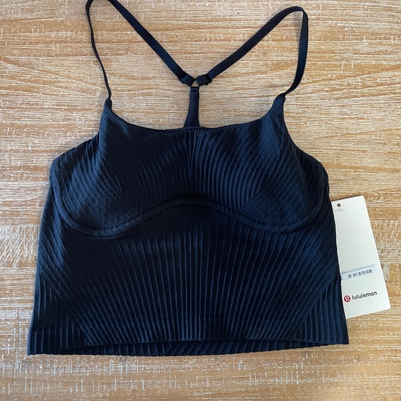 lululemon athletica Tops - Lululemon Strappy Seamless Yoga Shelf Tank in Black